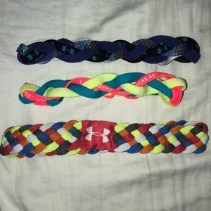 3 Pack of Braided Under Armour Headbands